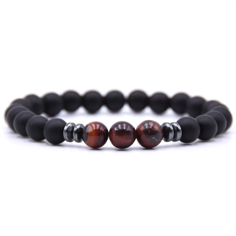 Men and Women Gift High Quality Natural stone Colorful 8MM Bead Strands Bracelet for Sale