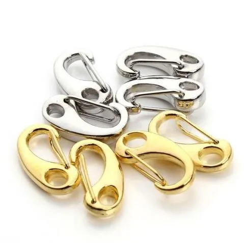 100 stks Goud Verzilverd Kreeften Sluiting Haken Ketting Sieraden Maken Bevindingen CLASPS 21 * 11 MM