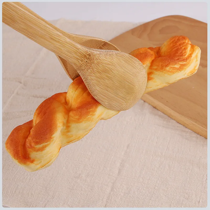 Bamboo Food Clip Bread Barbecue Clip Buffet Clips Silica Food Clip Baking Tool Clips Home Kitchen Tool WCW534