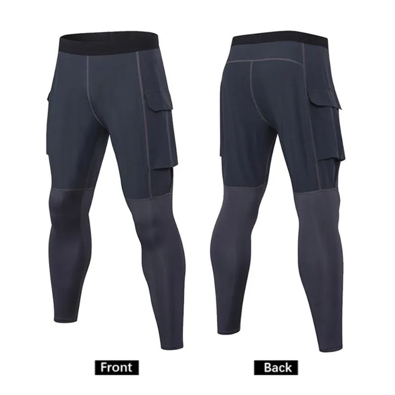 Erkekler Pantolon Fitness Koşu Sporwear Sıkı Egzersiz Tayt Elastik Bel Spor Hızlı Kuru Nem Esneklik Performans Pantolon Erkekler