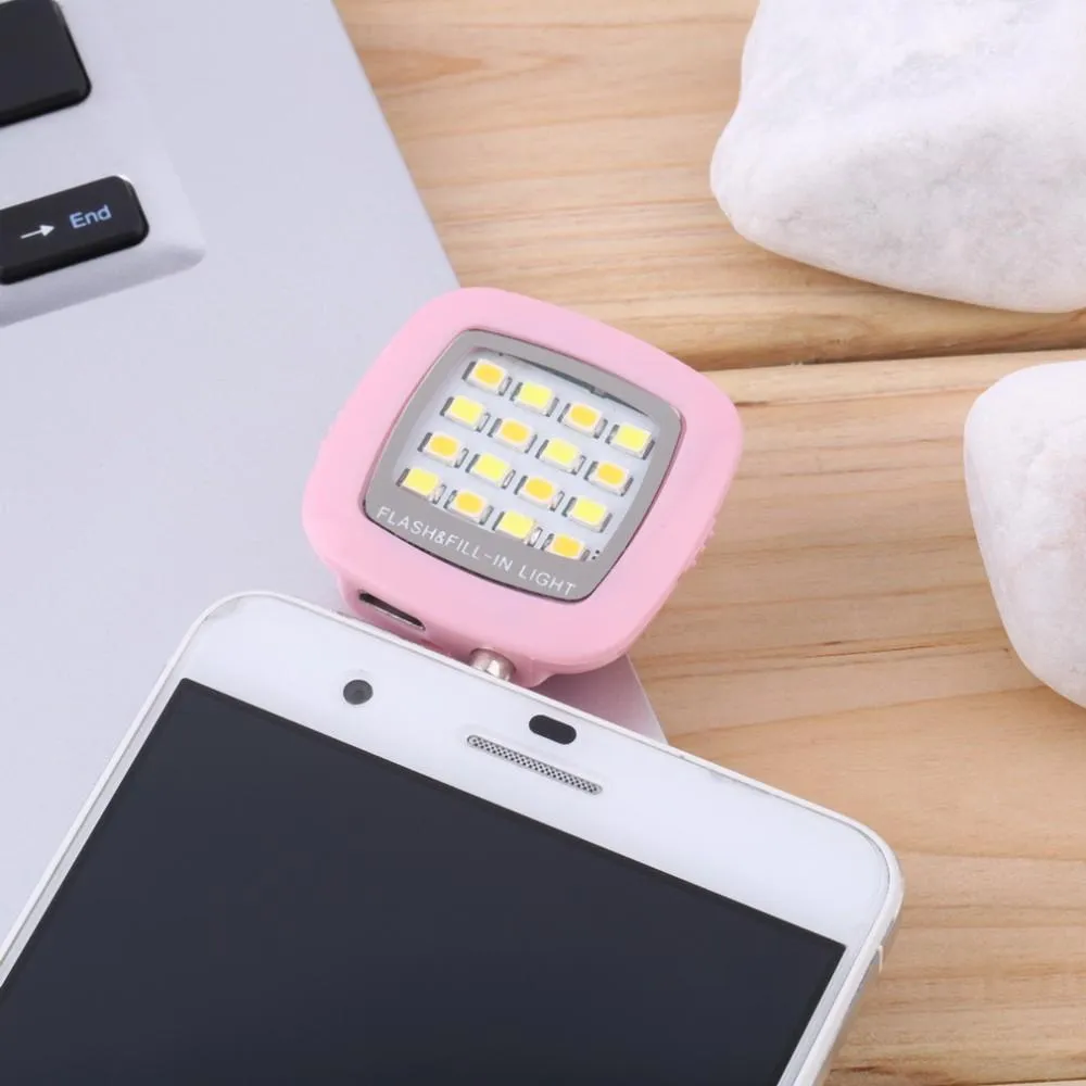 Mini Portable Smart LED Fill-in Flash Selfie Light dla telefonów komórkowych Promocja Najnowszy 50