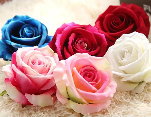 Soie Roses Tête Têtes De Fleurs Artificielles Pour La Décoration De Fête De Mariage DIY Guirlande Cadeau Scrapbooking Artisanat Fleur