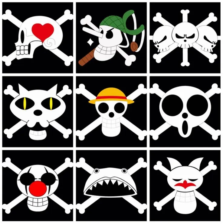 Jayus Jolly Roger Flaggen, 7,6 x 12,7 cm, doppelseitig, strapazierfähig,  Piratenflagge, Banner mit 2 Ösen