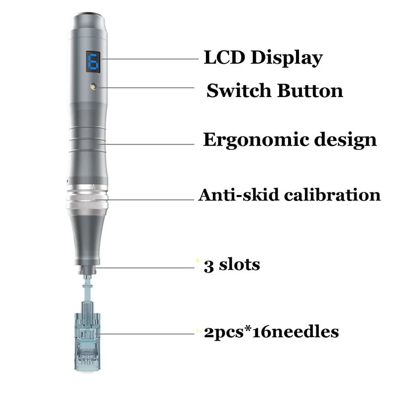 Aktie!!! Elektrische Dermapen Auto Mikronadel Stempel Dr Pen M8-W Wiederaufladbare Drahtlose Patrone Tipps MTS PMU Hautpflege Schönheit DermaRoller