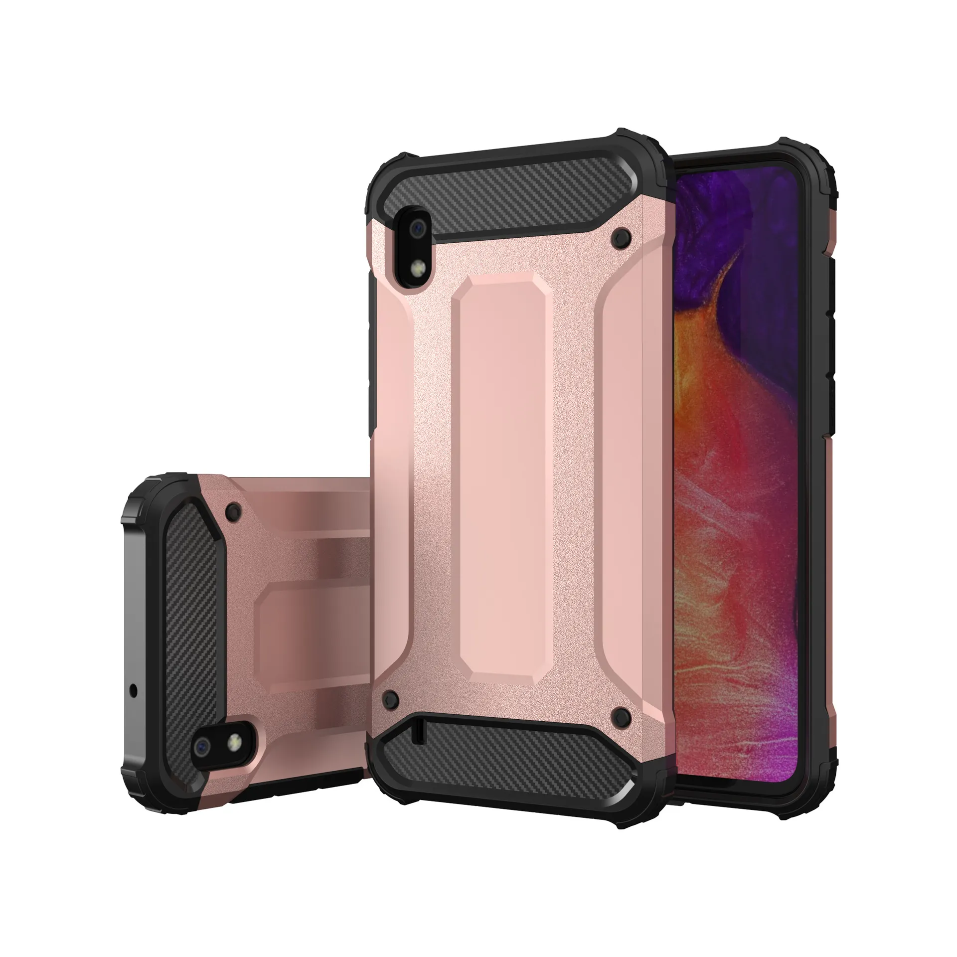 Armour Hybrid Defender Case TPU + PC Shocksäkert skydd för Samsung Galaxy A10S A20S A30S A50S A2 Core 50PCS / Lot