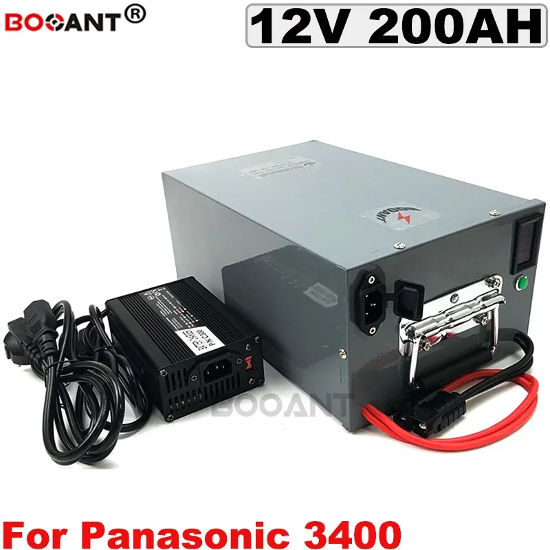 12V 200AH wiederaufladbare Elektroroller-Lithiumbatterie 12V 250W für Panasonic 18650 zur Energiespeicherung / Solarsystemleistung