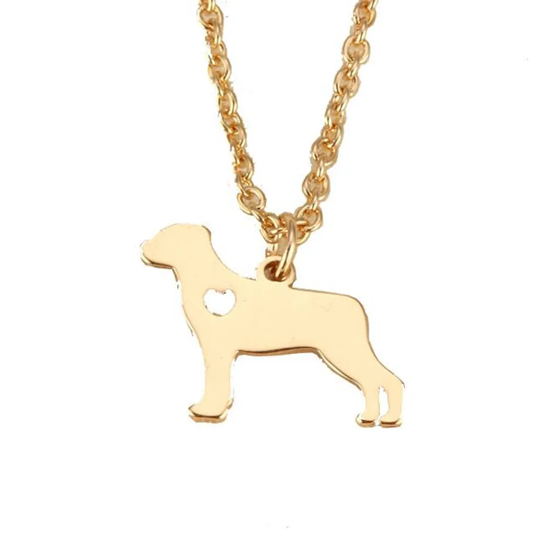 Charm Heart Jewelry Silver /Gold Pet Dog Pendant Animal Pendant Rostfritt stål Hundälskare gåva för hundälskare