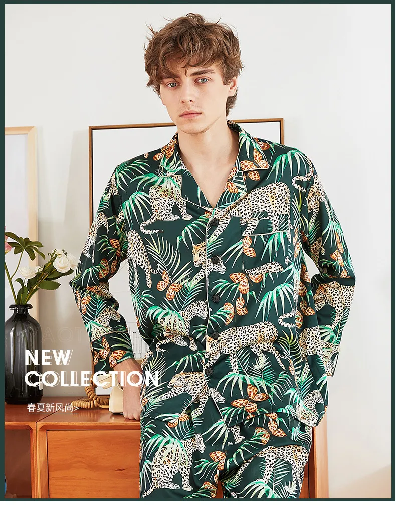 Flowers For Men Print Satin Pajama Set For Men 2019 Collection From Cfendou 24.39 DHgate.Com