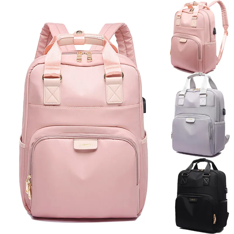 2019 Fashion Backpacks Women13.3 14Inch Laptop Backpack with USB Charger Female Back Pack Bags School Bags For Teenage Girls