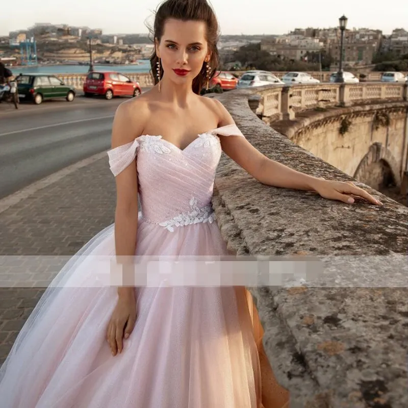 green emerald velvet dress Bow Back Pink A-line Empire-Waist Sleeveless Tulle Long Prom Dress – Modsele main image 0
