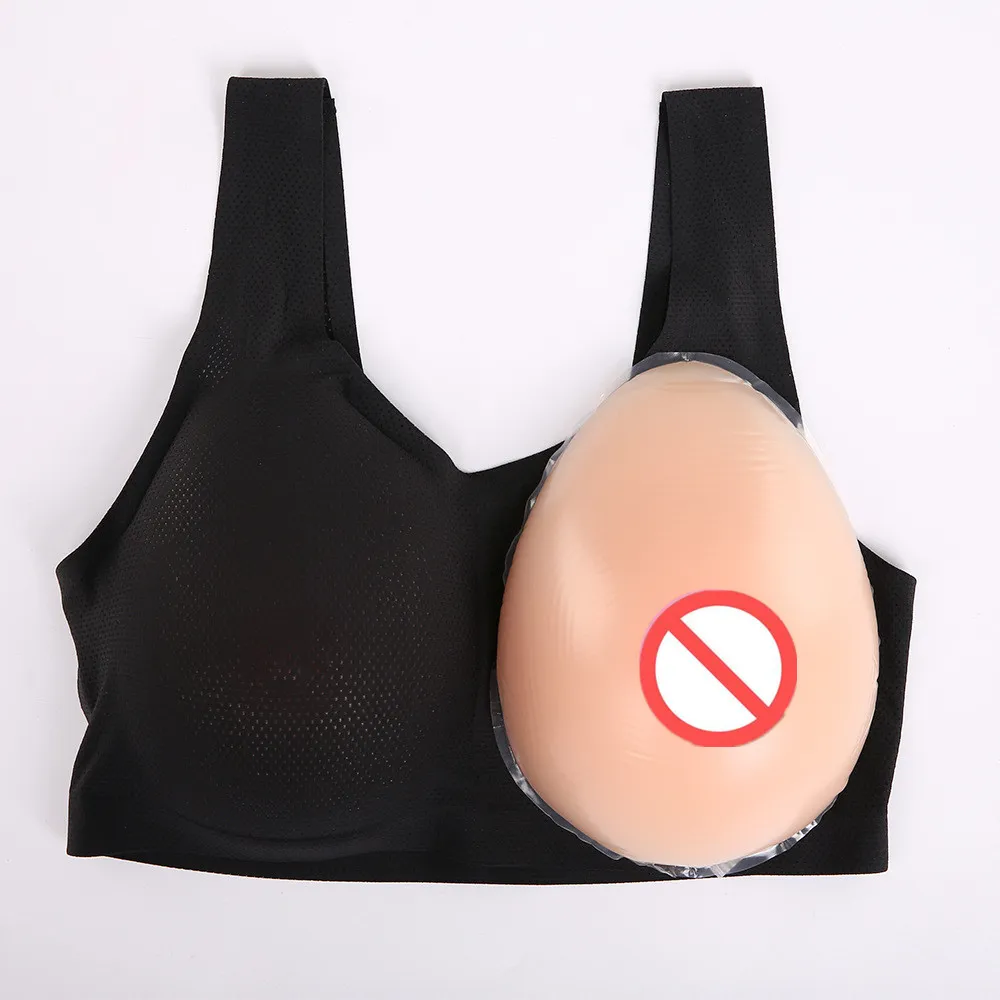 Three color of Bra With Very Soft Silicone breast form for crossdresser props realistic boob enhancer tit