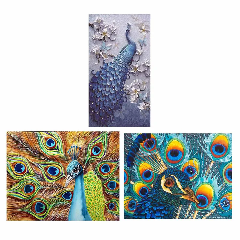 Large 5D Bird Diamond Painting By Numbers Kit For Adults Lucky