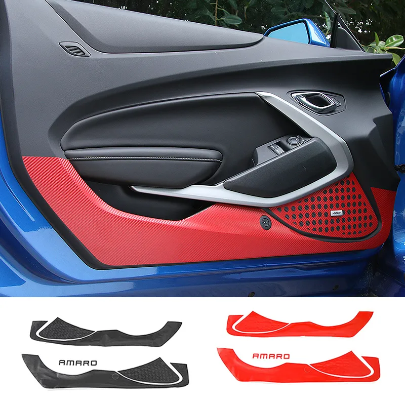 Carbon Fibre Anti-Kick Sticker Anti-dirty Door Sticker for Chevrolet Camaro Car Interior Accessories