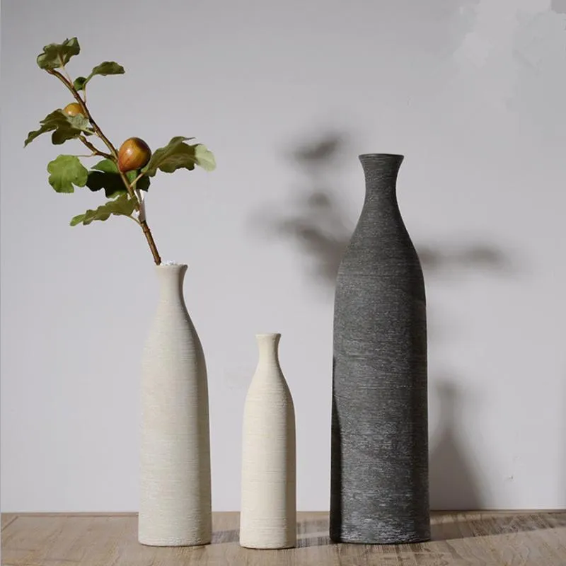 100％新しいブランド中国のJingdezhen磁器の花瓶の創造性粗い陶器結婚式の家の装飾のためのモダンなセラミック花瓶7
