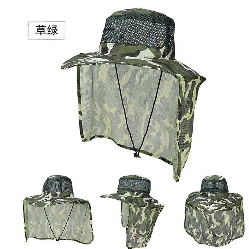 Camouflage Military Boonie Fishing Hats For Men With Mesh Fabric