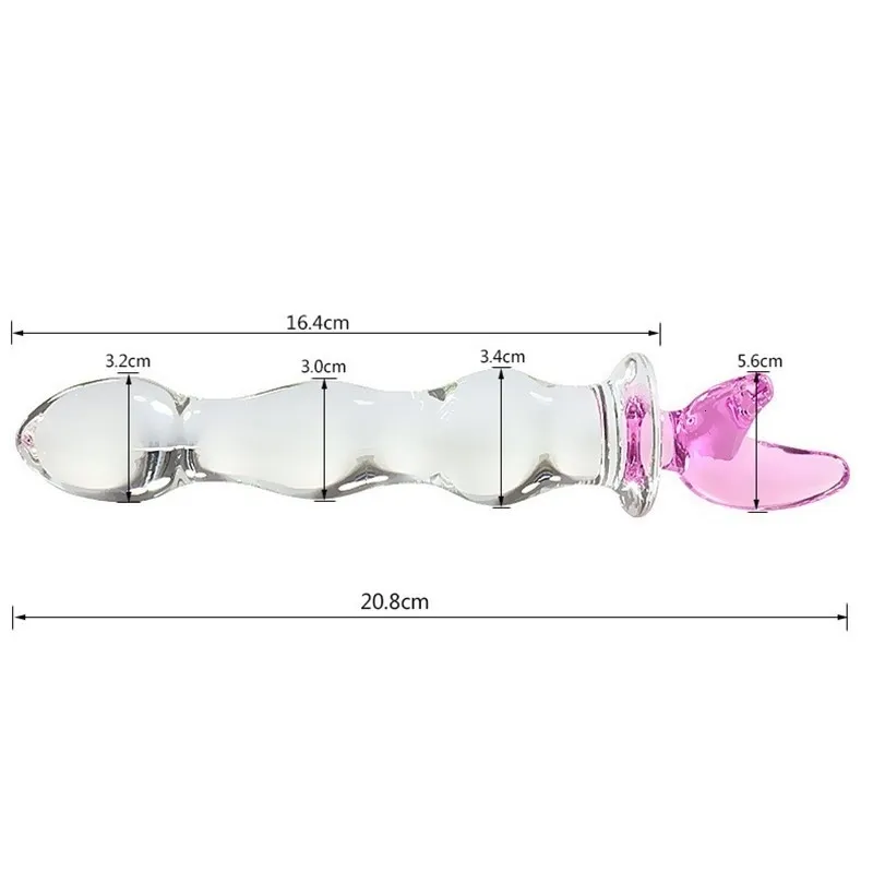 DOMI Crystal Glass Anal Plug Unisex Size as Pictured from Dhgate Anal Toys  - price 19.89