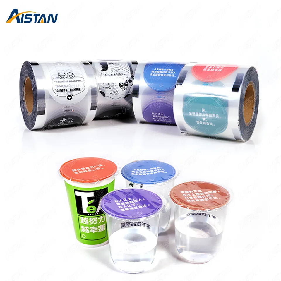 F9095-C Cup Sealer Film Customizd Accetable voor Bubble Boba Tea Cup Sluitmachine Clear PP type 3000 cups/roll 90mm,95mm