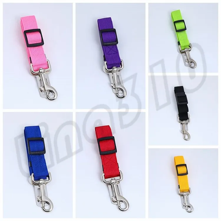 Cachorrinho chumbo assento Leash Harness ajustável Pet Car Cinto de segurança T9I0012 Dog Veículo Nylon cinto de segurança