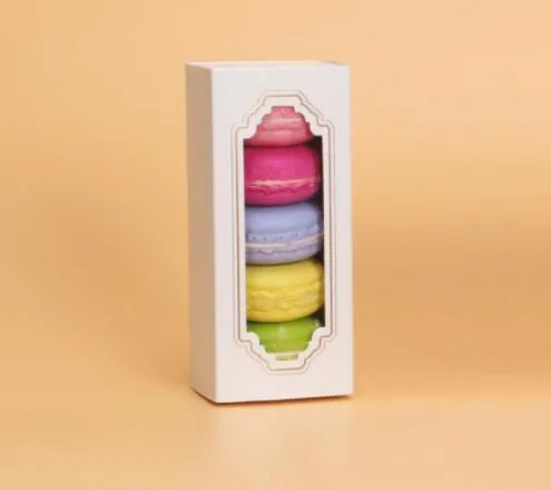 Ny Window Macaron Box Cake Box presentlåda 200 st lot218q