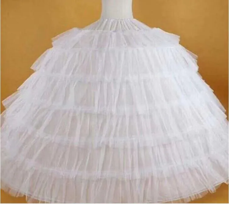 Fildişi 6 Katmanlar Balo Gelinlik Gelinlik Için Elbise Elbise Aldeskirt Gelin Petticoat Gelin Aksesuarları Stokta Mütevazı Ücretsiz Kargo