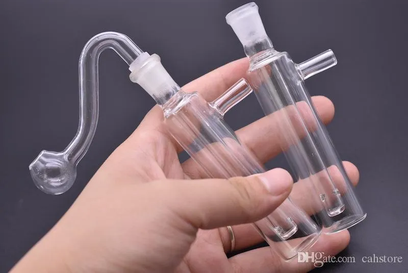 Nouveau 96mm Mini brûleur à mazout en verre Bong avec recycleur brûleur à mazout tuyau d'eau Dab Rig Bongs main Bong tuyaux d'eau pour fumer