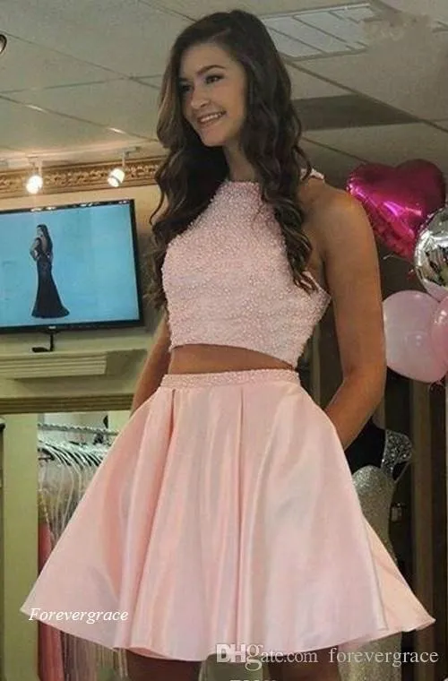2019 Pink Two-Piece Homecoming Dress, A-Line Short Juniors Sweet 15  Graduation Cocktail Party Dress, Plus Size Custom Made from Dhgate Homecoming  Dresses - price 99.2