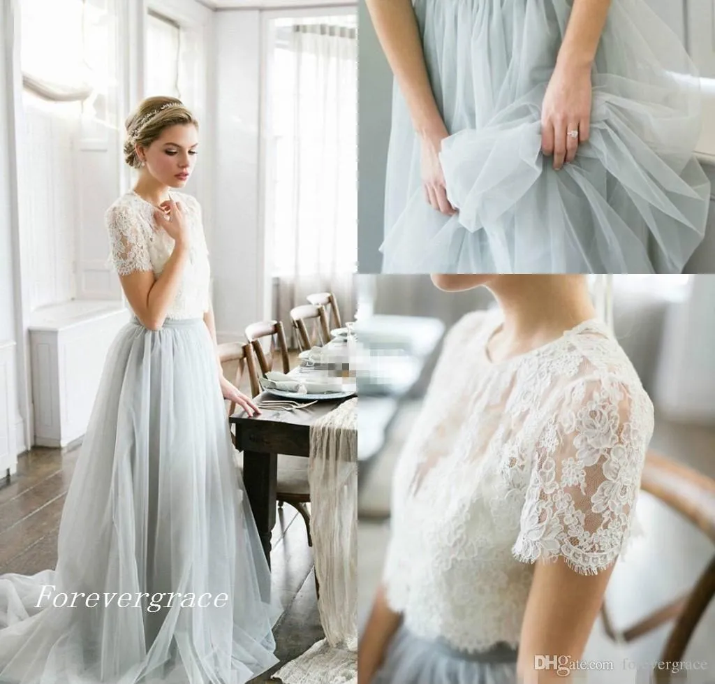 chinese dress ladies Vintage 1950s Lace Bridesmaid Dresses Tea Length Cap Sleeves – Lisposa main image 1