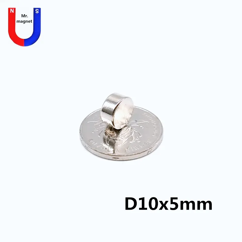 50 adet küçük pirinç 10x5 mıknatıs 10*5mm artcraft için D10x5mm nadir toprak mıknatıs 10mmx5mm 10x5mm neodimiyum mıknatıslar 10*5