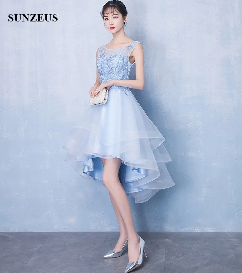Light Blue High Low Homecoming Dresses 2019 Lace... From Sunzeusdress,  $72.37 | DHgate.Com