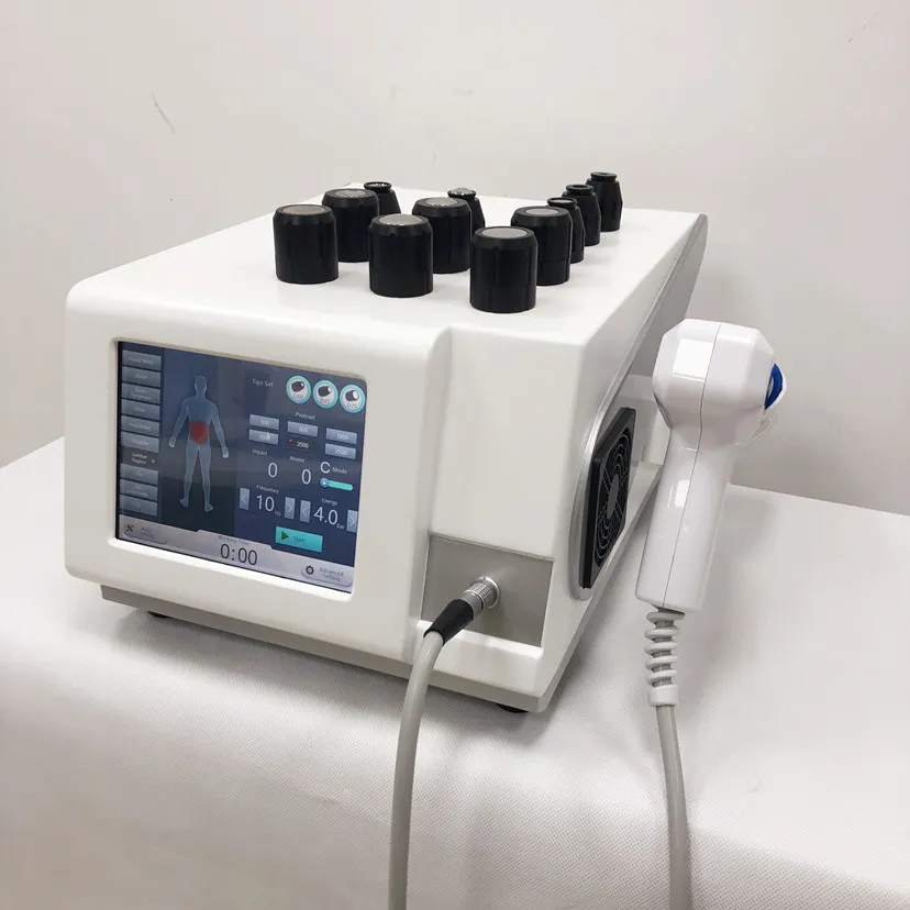 Terapia de ondas de choque extracorpóreas Dispositivo ESWT Gadgets de salud Tratamiento para la relajación del dolor del hombro Pie trasero Tobillo y ED