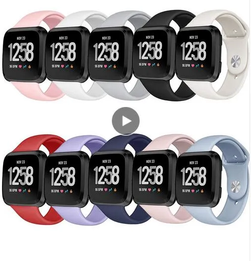 Bracelet de rechange en Silicone coloré pour fitbit versa, accessoires intelligents, petite et grande taille