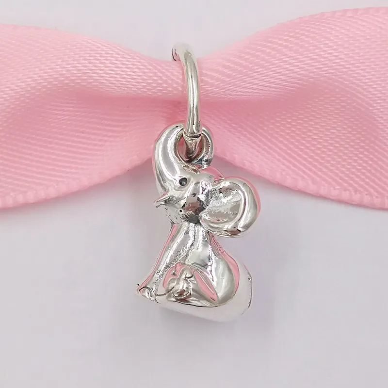 Andy Jewel 925 Sterling Silver kralen Olifant Hanger Charm Charms Past European Pandora Style Jewelry Armbanden ketting 798069