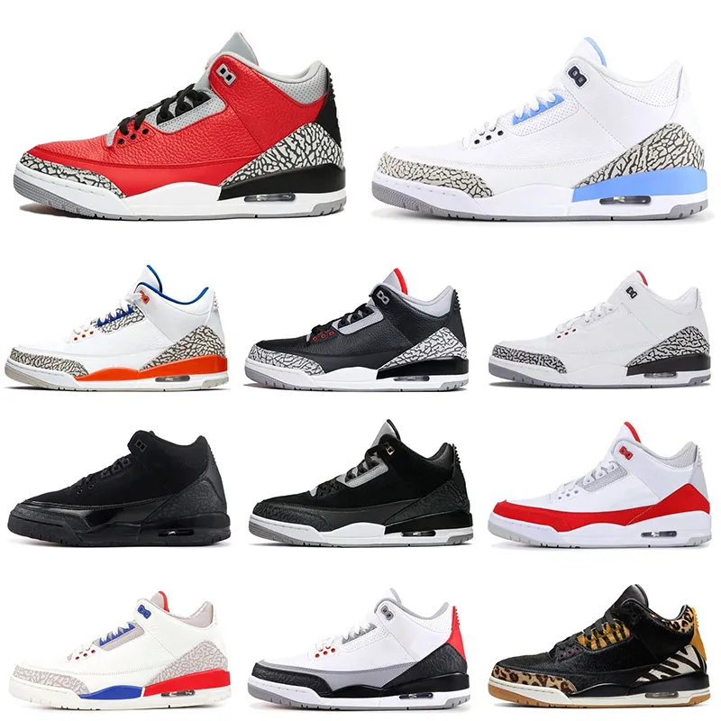 nike air jordan retro 3 3s III Animal pack New Jumpman Fire Red Uomo Scarpe da pallacanestro Cemento bianco Hatfield Knicks Rivals Infrared 23 Tinker NRG Sneakers