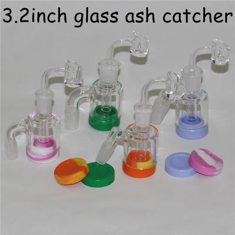 Sigara Cam Geri Kazandırıcı El Yapımı 3.2 inç Kül Alıcı 14mm 18mm Kalın Pyrex Kabarcık Ashcatcher 45 90 Derece Ashcatchers