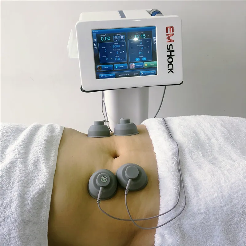 Máquina de terapia de ondas de choque radail acústica para estimulación muscular EMS de uso doméstico para tratamiento Ed/terapia de ondas de choque EMS