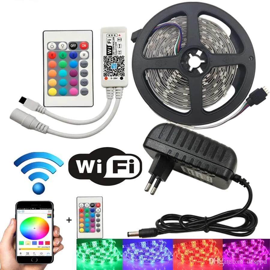 Ruban LED, 10M WIFI Bluetooth Bande LED RGB 12V, Led Ruban