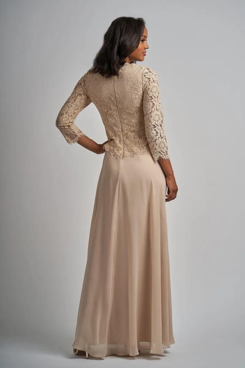 Jasmine Jewel Neck A Line Mum Of Bride Dresses With Applique