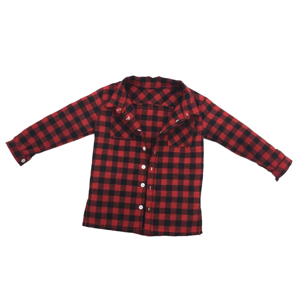 Wholesale 1/6 Scale Male Body Plaid Shirt Casual Wear Clothes Clothing ...