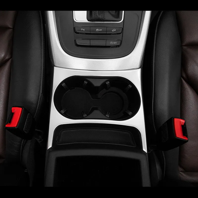 Car Styling Console Eau Porte-gobelet Cadre Décoration Couverture Garniture Pour Audi Q5 2010-2016 Intérieur En Acier Inoxydable Bandes