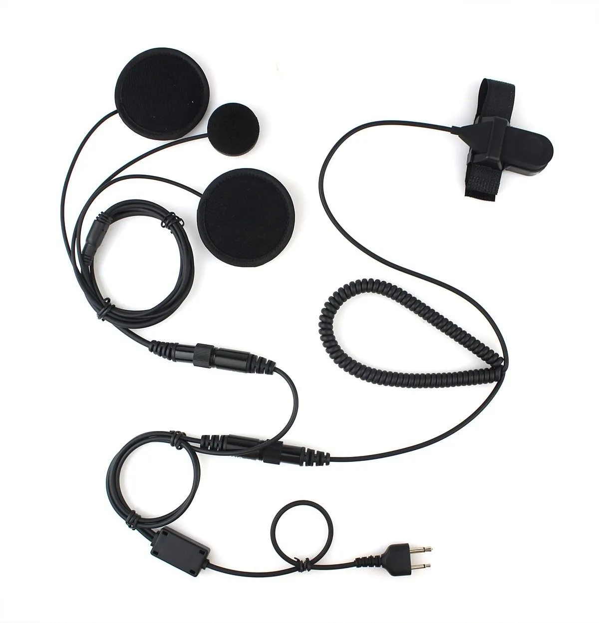 Casque de moto PTT PTT EARPIED POUR ICOM F4 COBRA MIDLAND UNIDEN 044 KPO9435309