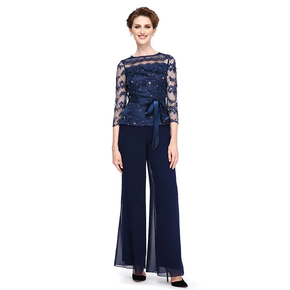 Navy blue mother of the bride pant suits new arrivals