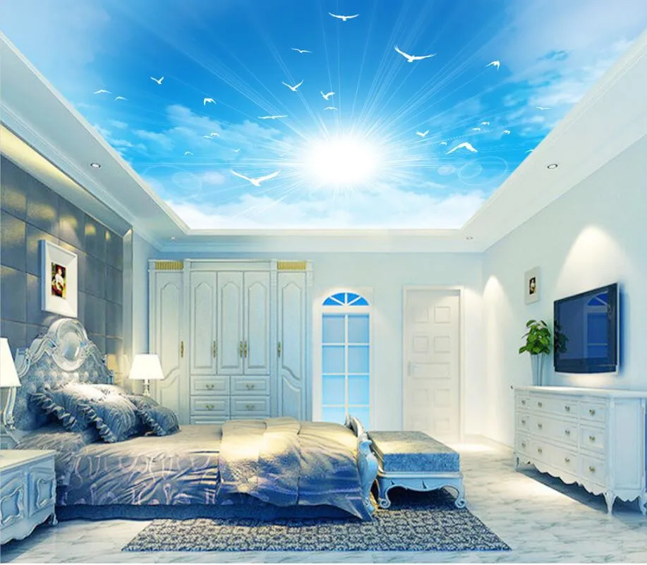 Dream Sky Sunshine Clouds Ceiling Mural Ceiling Wallpaper From