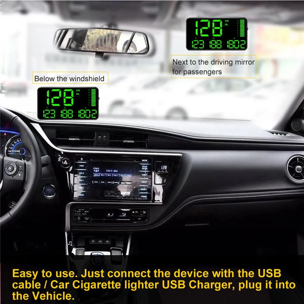 Comprar Proyector automático Hud navegación electrónica para coche GPS obd2  velocímetro pantalla frontal C3 HUD portátil