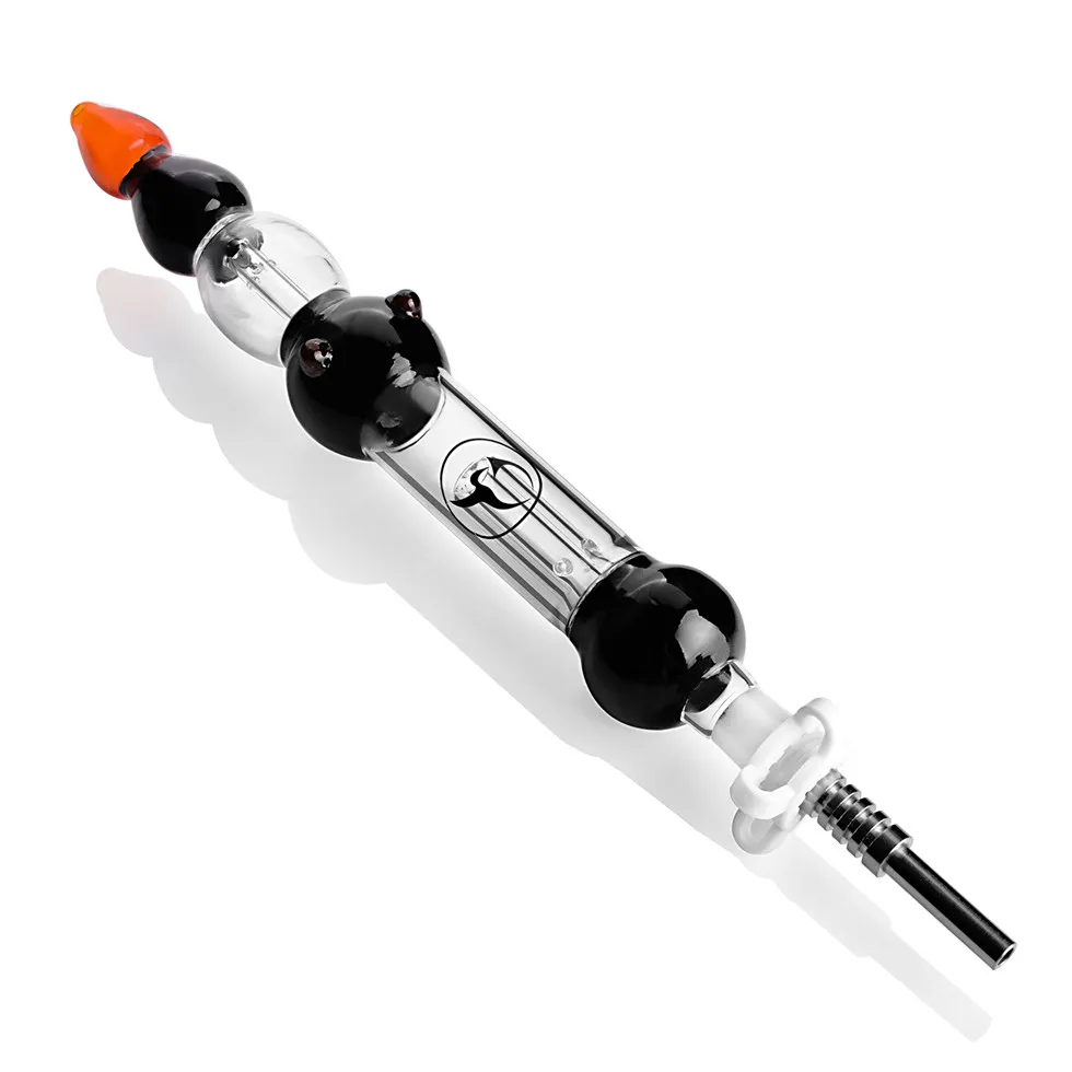 Glass Nectar Kit 13.1 Black Purple Bong Rig For Dabs & Oils, Heady