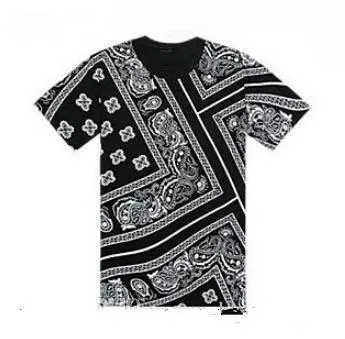 Été dernier t-shirt hommes Swag La Rhude Bandana imprimer HARAJUKU Ktz fleurs cajou Worldshine Hip Hop hommes t-shirt grande taille M-5XL