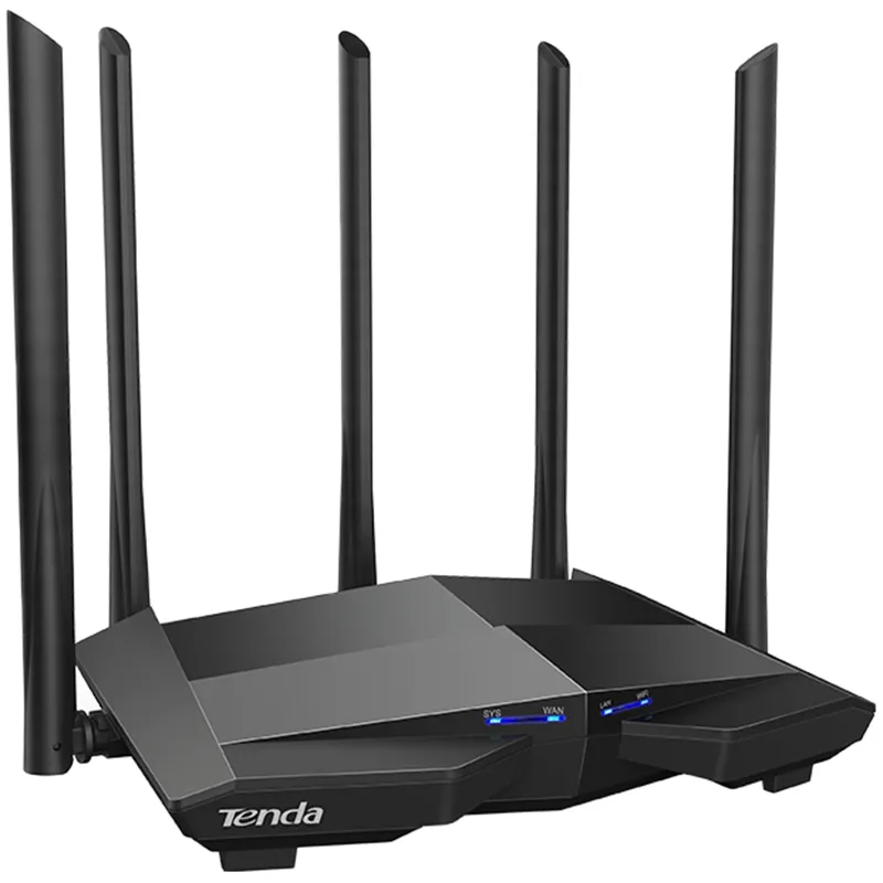 Tenda AC11 1200Mbps 무선 WiFi 라우터 듀얼 밴드 2.4G / 5G 1 WAN + 3 LAN 기가비트 포트 5 x 6 DBI 안테나