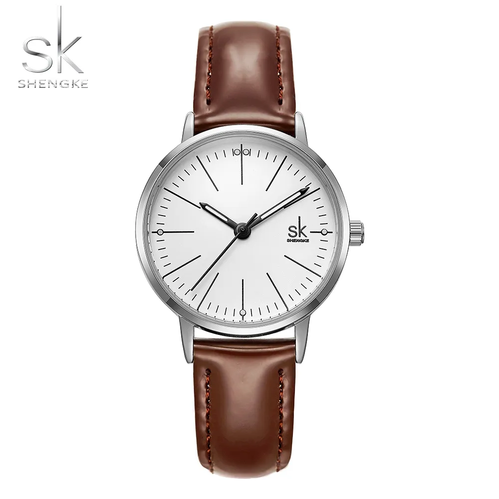 Amazon.com: SHENGKE Watches for Women Wrist for Women Quartz Leather Strap  Minimalist Formal Casual Women Watch Waterproof with Gift Box : Clothing,  Shoes & Jewelry