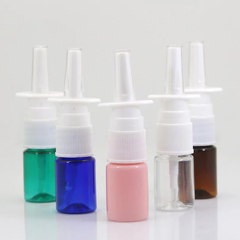 5 ml bunte PET leere feine Nasenspray-Nebel-Plastikflasche, kosmetische Nasensprayflasche LX6773