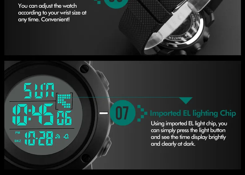 SKMEI Mens Outdoor Sport Chronograph Watch Multifunctional
