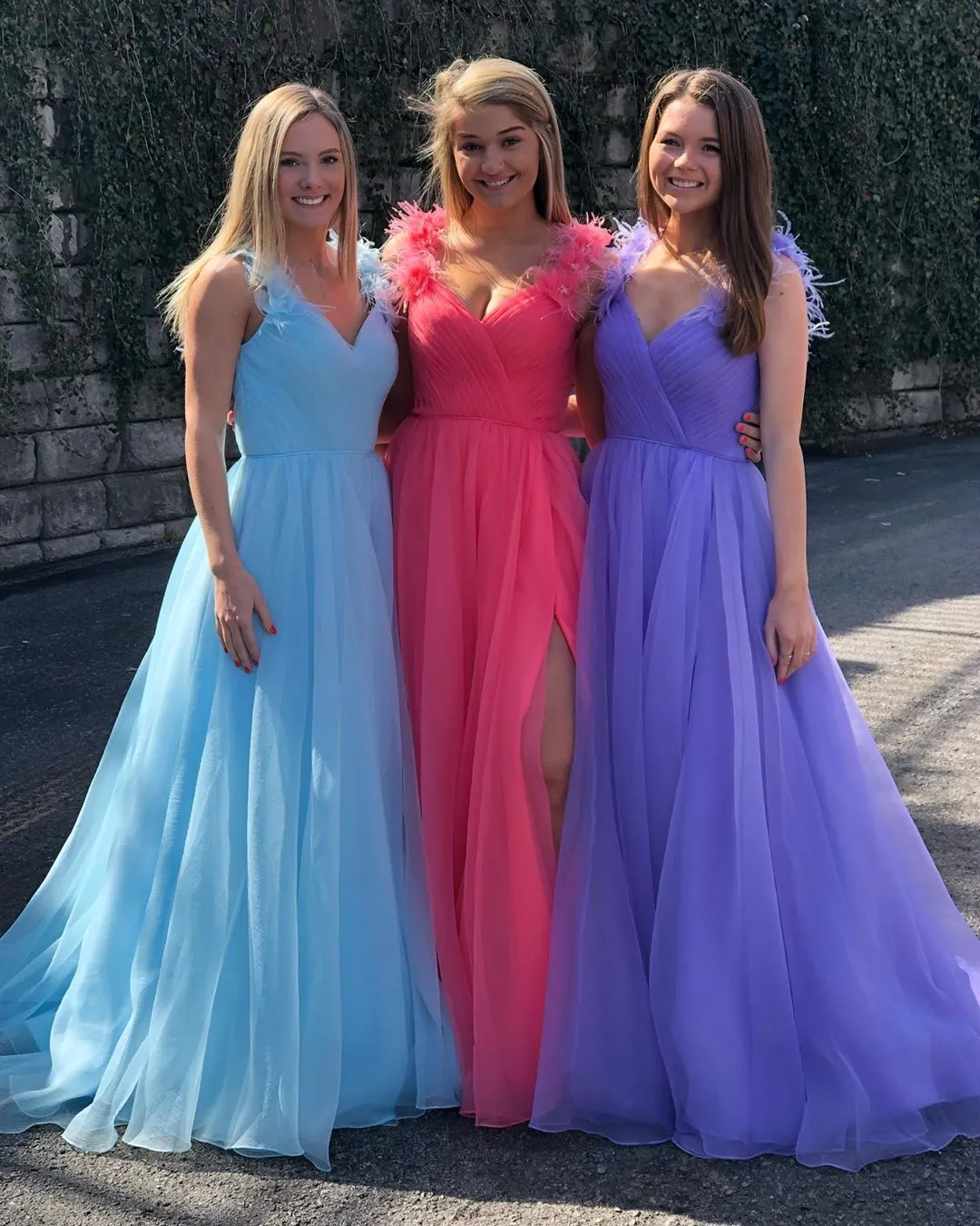 Miss Lady Pageant Dress 2020 Linia V-Neck Plised Organza Cukierki Kolor Prom Party Suknie Wysokiej Split Side Rękawem Real Photo Coral Lavender